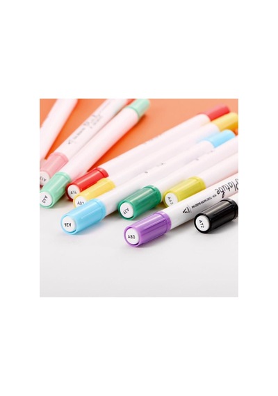 Platube Çift Taraflı Brush Pen 60 Lı Marker Kalem Seti Bullet Jurnal Mandala Eskiz Boyama Seti