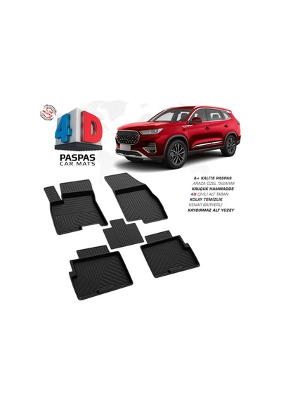 Chery Tiggo 8 Pro 4d Araca Özel Havuzlu Kauçuk Paspas 2022 Üzeri