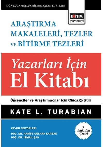 Araştırma Makaleleri, Tezler Ve Bitirme Tezleri Yazarları İçin El Kitabı