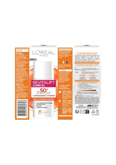L'Oréal Paris Revitalift Clinical Leke Karşıtı Güneş Koruyucu Yüz Kremi SPF50+ 2 x 50 ML