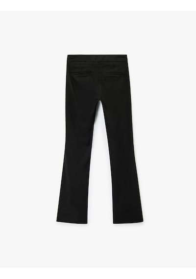 Koton Dar Kesim İspanyol Paça Kumaş Pantolon Siyah 6wak40235pw Siyah