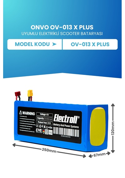 Onvo Ov-013 X Plus Batarya 48v 20ah Pil