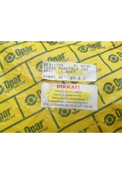 Tofaş Kartal Şahin Uyumlu Egzoz Manifolt Isı Sacı Opar 85011158