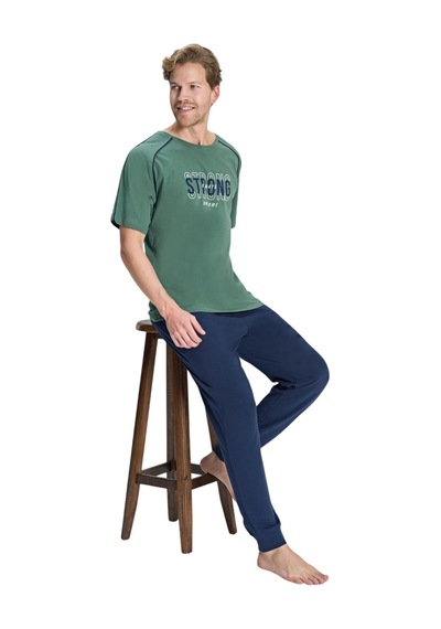 Over Sleep By Poleren Over Sleep 2395 Erkek Likralı Eşli Yazlık Takım M-l-xl-2xl Yeşil