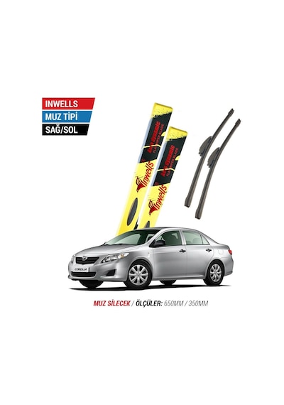 Toyota Corolla Uyumlu İnwells Muz Silecek Takımı 2007-2013