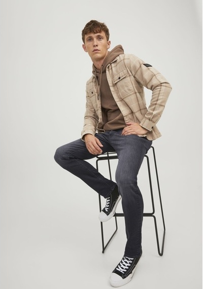 Jack & Jones Glenn Icon 842 Slim Fit Jean 12237316 Black Denim Siyah - Mavi