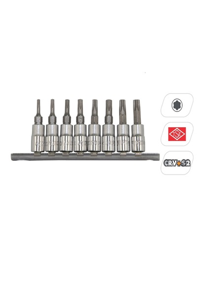 Rico 1/4 E Lokma Takımı Allen Torx Bits Seti 22 Parça