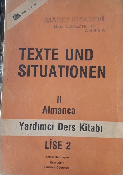 Lise 2 Almanca Yardımcı Ders Kitabı 1983 Yılı Basım
