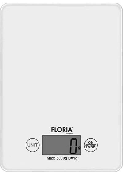 Zln1685 Dijital Mutfak Tartısı Hassas Ölçüm Lcd Ekran 5 Kg Kapasiteli Beyaz