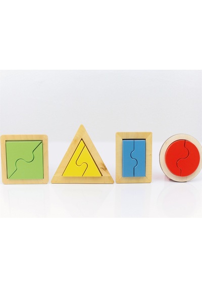 Ahşap Parça Bütün Tekli Geometrik Set
