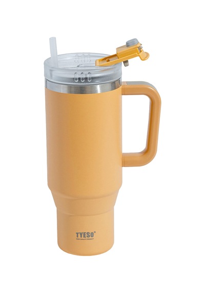 Tyeso Qq Termos Sızdırmaz Pipetli Çift Duvarlı Vakumlu 1200ml Sarı