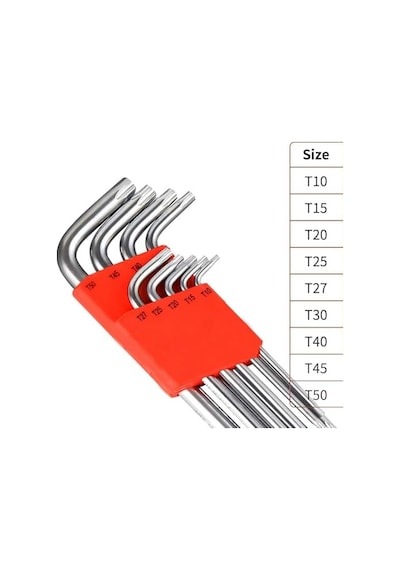 Orret Home 9 Parça 120 Mm Tork Alyan Takımı Yıldız Alyan Seti, Uzun Alyan Anahtar Seti, Profesyonel Tamir Ve Montaj Alyan Anahtar Takımı