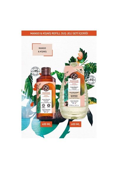 Yves Rocher Mango Kişniş Refill Yedek Duş Jeli Seti-9916708 400 Ml Diğer
