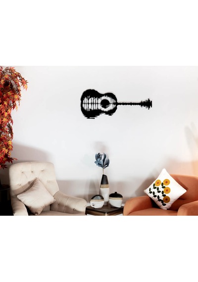 Klasik Gitar Metal Duvar Dekoru