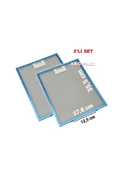 Alveus 27,8x35,5 Cm Davlumbaz Alüminyum Filtre - 2'li Set