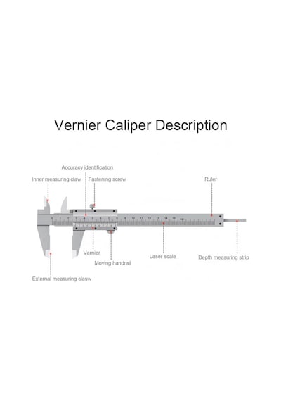 150mm / 0.02mm Paslanmaz Çelik Mekanik Kumpas - Sürgülü Manuel Kumpas