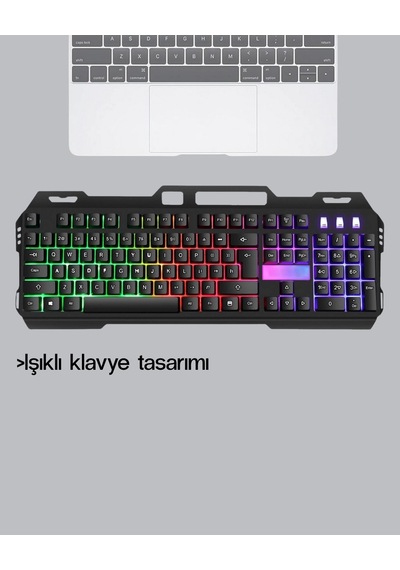 Mey Najmaddin Profesyonel Klavye Mouse Seti Rgb Işıklı, Türkçe Q, Dpı Ayarlı, Dayanıklı Gövde Najmaddin