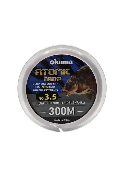 Okuma Atomic Carp Nylon Clear Color 300m Misina 0.40mm