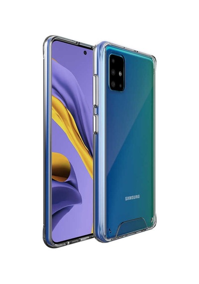 Galaxy A71 Kenarlari Silikon Yüzeyi Sert Seffaf Gard Kilif 566410455