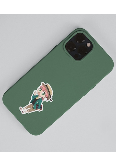Anya 2 Li Sticker Set Spy X Family Parlak Sticker Hediye Etiket Çıkartmaları Anime Süsleme Yeşil