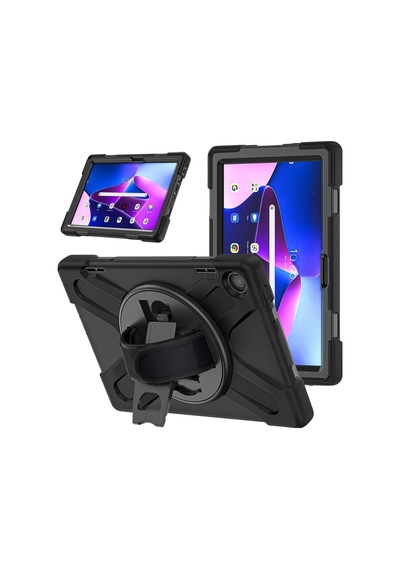 Tab M10 3rd 10.1 Tb-328fu/tb-328xu İle Uyumlu 360 Tam Koruma Sağlayan Fuchsia Defender Tablet Kılıfı Kapaklı Kılıf