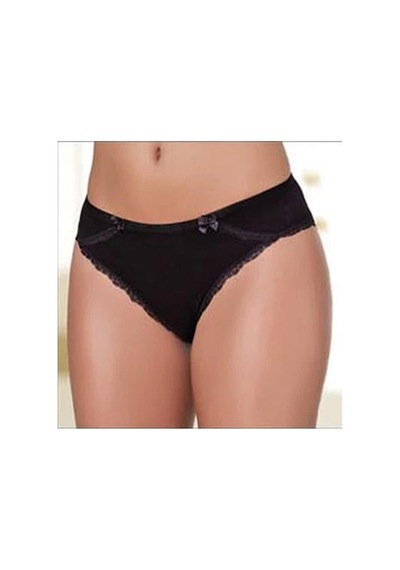 Şahinler Kadın Tırnak Dantelli Bikini Külot B139 Siyah