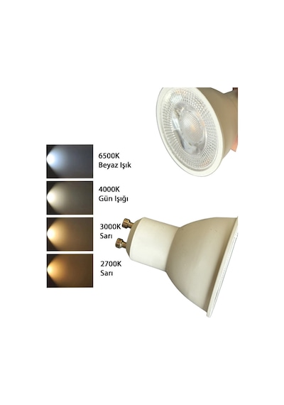 3 Adet Osaka 7w 50w Sarı Işık 3000k Gu10 Duylu Led Spot Ampul