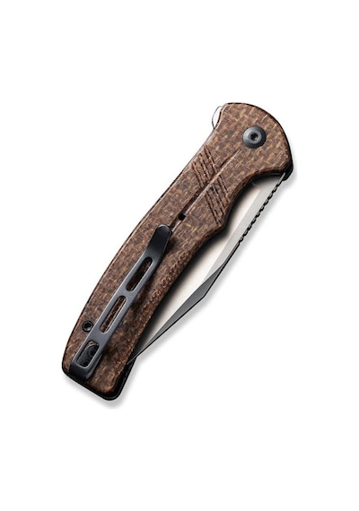 Civivi Cogent Flipper & Button Lock Knife Brown Micarta Handle Kamp Çakı Kahverengi
