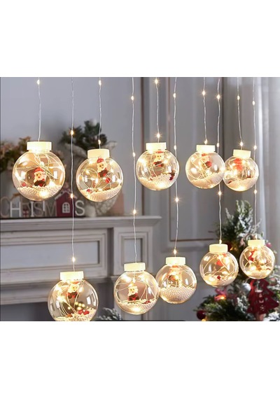 Sekizgen Led Işıklı Yılbaşı Saçak 10'lu Top Led 3 Metre 8 Fonksiyonlu Eklenebilir Dekoratif Yılbaşı Aydınlatma Günışığı Sekizgen Led Işıklı Yılbaşı Saçak 10'lu Top Led 3 Metre 8 Fonksiyonlu Eklenebilir Dekoratif Yılbaşı Aydınlatma Günışığı