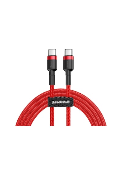 Baseus Cafule 3A Type-C 1 Metre Şarj Kablosu Kırmızı