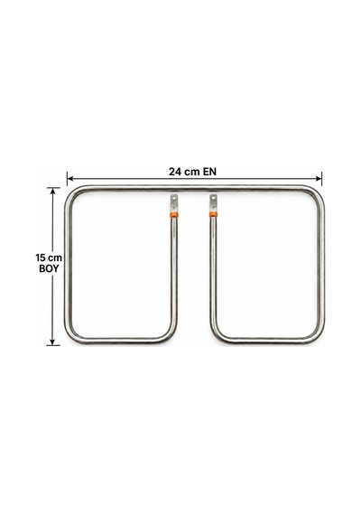 Tost Makinesi Rezistansı 24 Cm En, 15 Cm Boy Gri