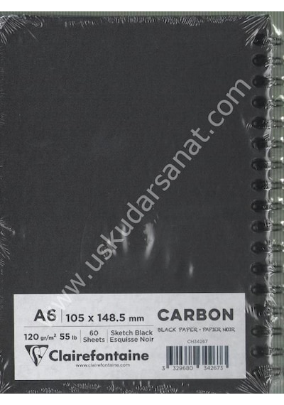Carbon Black Paper Noir A6 120 G 60 Yaprak Spiralli Çizim Blok