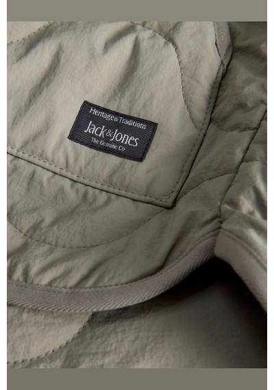 Jack & Jones Erkek Beyzbol Yaka Uzun Kollu Puffer Mont - Axel Vetiver Vetiver