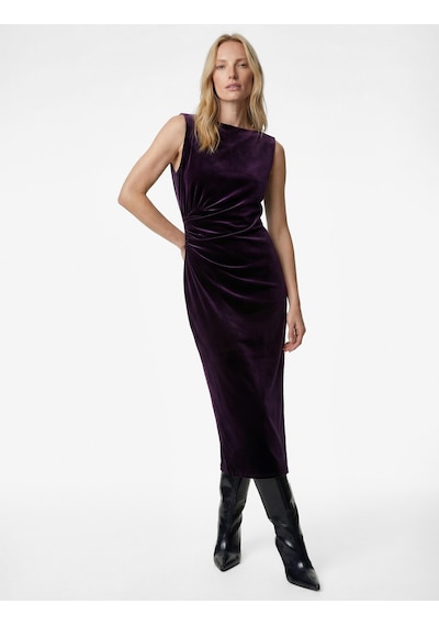 Koton Dik Yaka Slim Fit Kolsuz Drapeli Yırtmaç Detaylı Uzun Bodycon Kadife Elbise Mor 6wak80091uk Koton Dik Yaka Slim Fit Kolsuz Drapeli Yırtmaç Detaylı Uzun Bodycon Kadife Elbise Mor 6wak80091uk