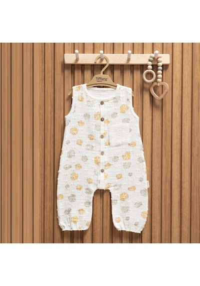 Tiffany Baby & Kids Tiffany Baby Müslin Sea Shell Theme Uzun Atlet Tulum 62024 Ekru