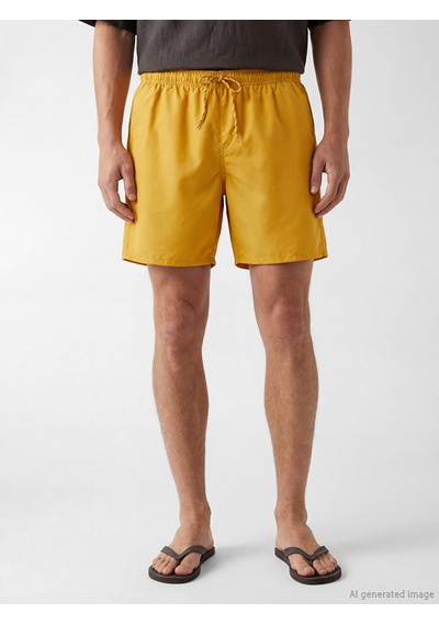 Lcw Swımwear Sarı Kısa Boy Erkek Deniz Şortu