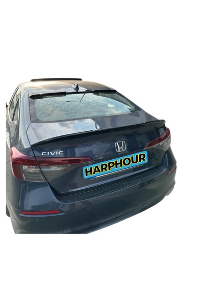 Honda Civic 2022+ Fe1 Bagaj Üstü + Cam Üstü Spoiler 2 Li Set İthal Pianoblack Abs Plastik