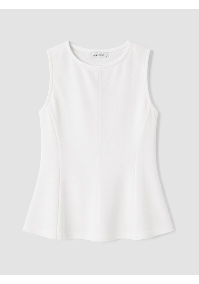 Lcw Everyday Beyaz Bisiklet Yaka Peplum Bluz