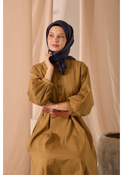 Silk Home Düz Shiny Eşarp 75006-63 lacivert