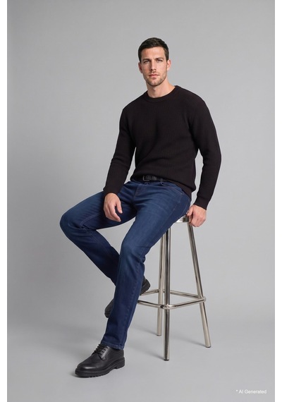 Defacto Relaxed Fit Bisiklet Yaka Basic Triko Kazak G6422ax26aubk81 Siyah-bk81
