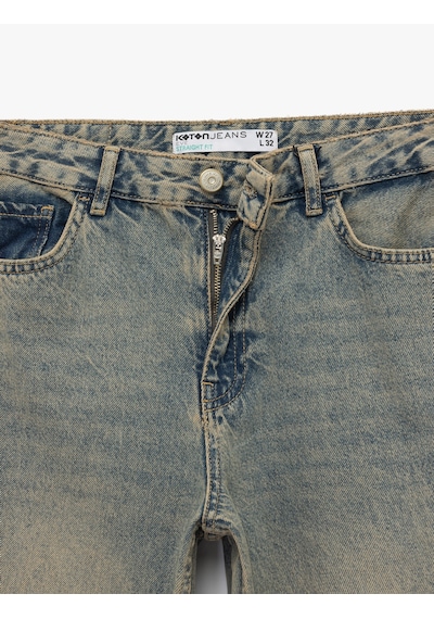 Koton Pamuklu Düz Kesim Düz Paça Jean Pantolon - Straight Jeans Green Cast 7wal40008md Yeşil Koton Pamuklu Düz Kesim Düz Paça Jean Pantolon - Straight Jeans Green Cast 7wal40008md Yeşil