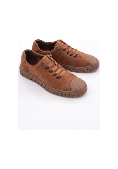 Dgn 9870 Erkek Kapali Bağcikli Sneaker Ayakkabi 9870-2505-R1774 Taba