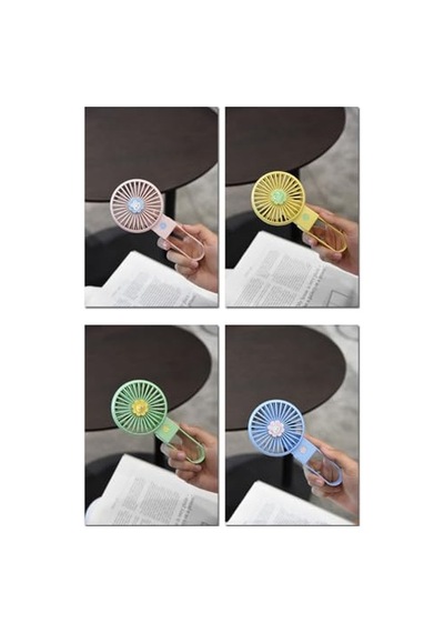 Taşınabilir Mini Usb Fan Led Işıklı Masa Üstü 3 Kademeli Dahili Işık Şarj Edilebilir Mini Vantilatör Soğutuc
