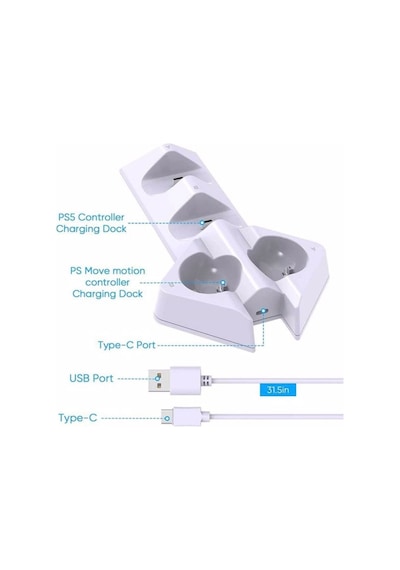 Playstation 5 Dualsense Oyun Kolu Şarj Istasyonu Pg-p5011