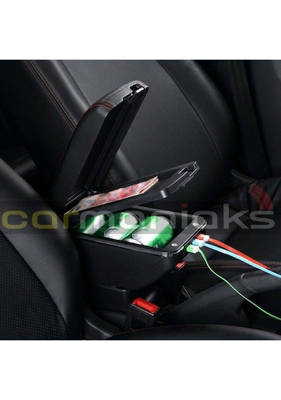 Oto Kolçak Kol Dayama Çift Açılır 7 Usb Girişli Universal Bej