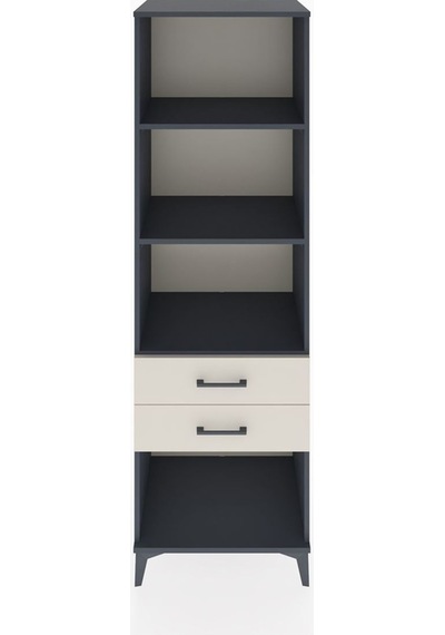 Hyperion Dolap 3 Raflı 2 Çekmeceli 60x44x195 Antrasit-aytaşı Antrasit
