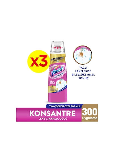 Vanish Oxi Action Konsantre Leke Çıkarıcı Jel 200 MLx 3