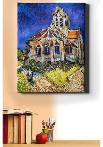 Webstyle Sayılarla Boyama Seti Kasnaklı Van Gogh Auvers'deki Kilise 40 X 50 Cm