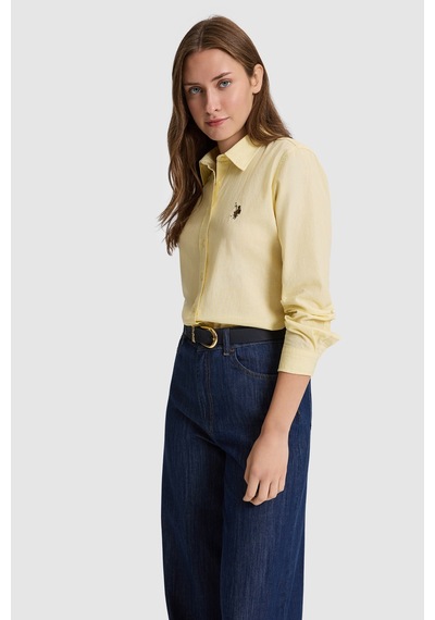 U.S. Polo Assn. U.s. Polo Assn. Kadın Açık Sarı Gömlek Basic 50320204-vr004 Acık Sarı