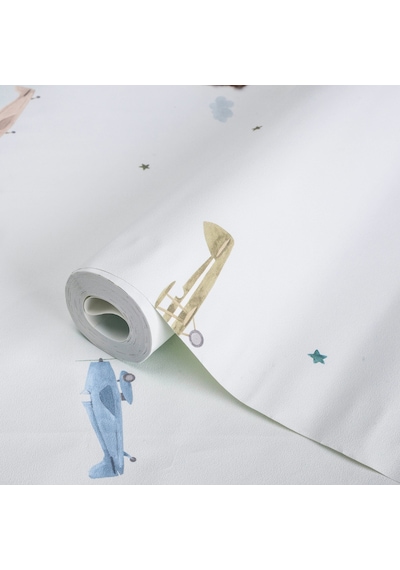 Adawall Adakids 8907-2 Genç Çocuk Uçak Desenli Duvar Kağıdı